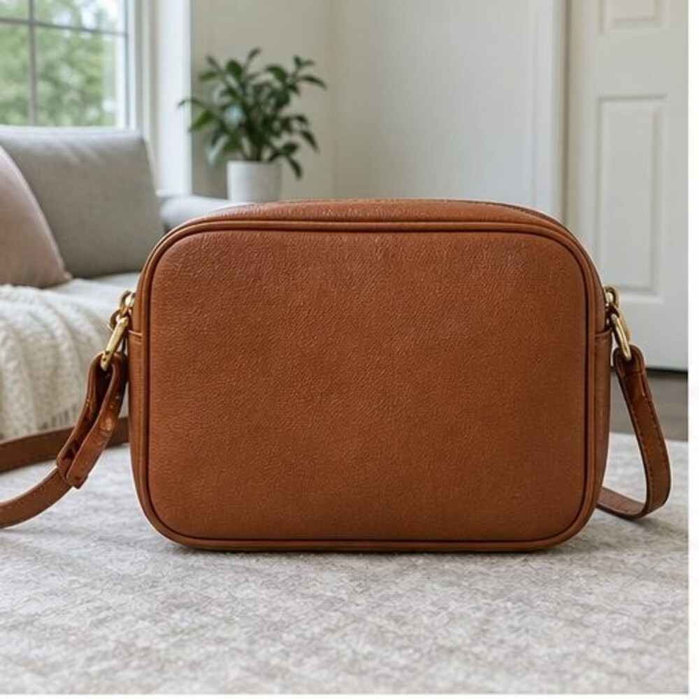 Tan Suede Crossbody Bag